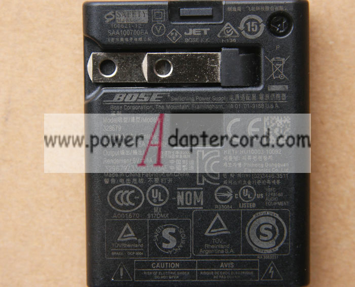 *Brand NEW* POWER SUPPLY BOSE 329679 5V 1A AC DC Adapter - Click Image to Close